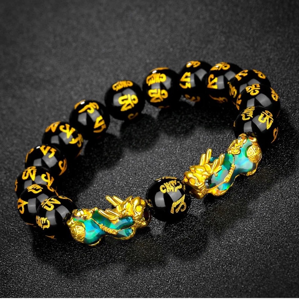 New Feng Shui Black Obsidian Wealth Bracelet